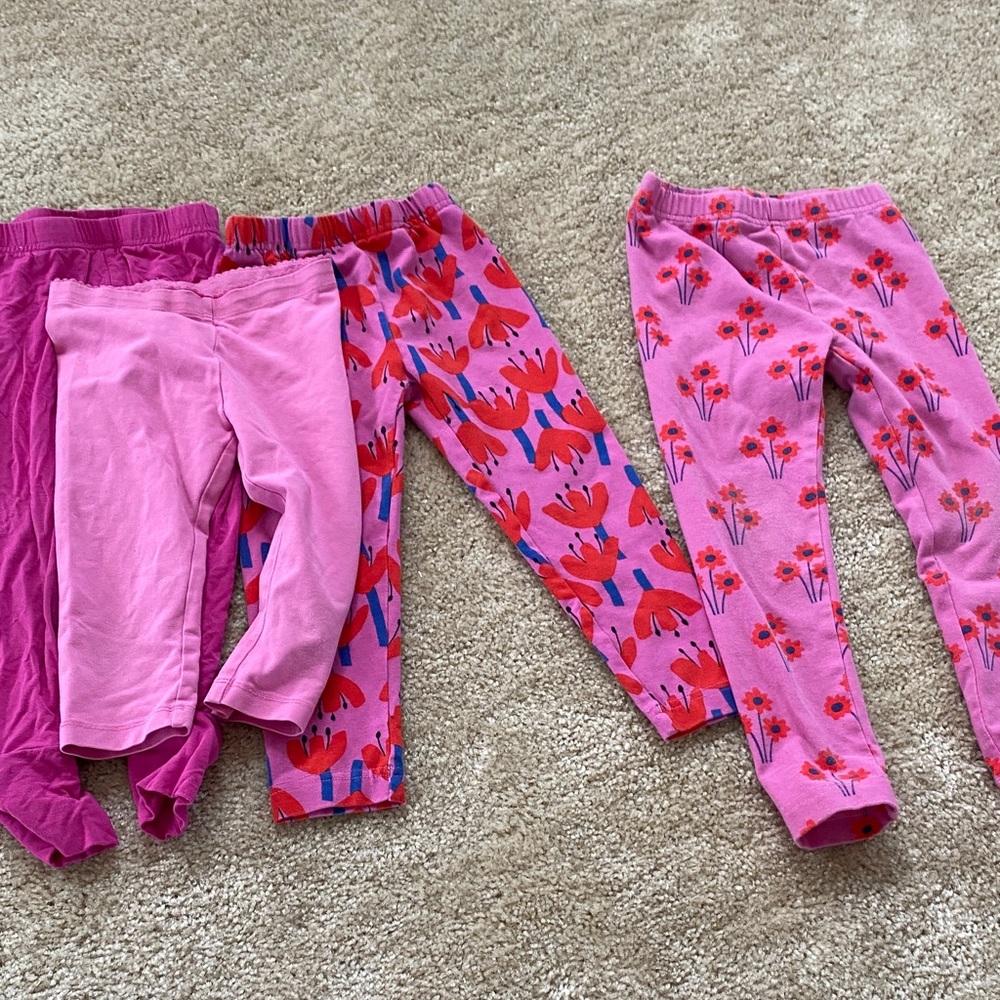 Hanna Andersson Pink and Red Kids' Leggings
